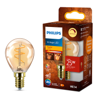 Philips LED lamp E14 | Kogel P45 | Filament | Goud | 2200K | Dimbaar | 3.1W (25W) LPH04118