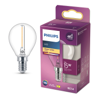 Philips LED lamp E14 | Kogel P45 | Filament | Helder | 2700K | 1W (15W) LPH04149