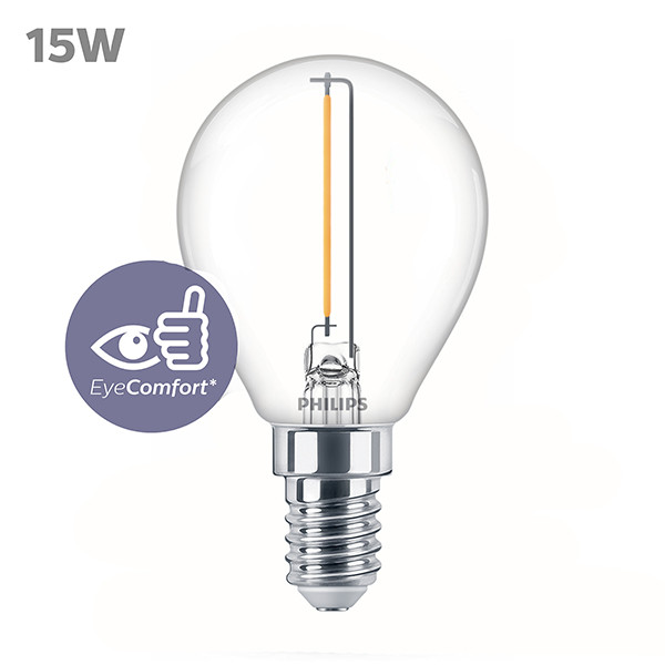 Philips LED lamp E14 | Kogel P45 | Filament | Helder | 2700K | 1W (15W) LPH04149 - 2