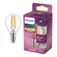 Philips LED lamp E14 | Kogel P45 | Filament | Helder | 2700K | 5.9W (60W) LPH04227