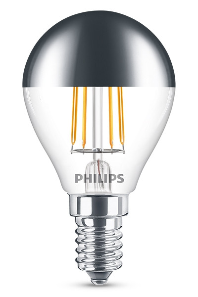 Philips LED lamp E14 | Kogel P45 | Kopspiegel | Zilver | 2700K | 4W (35W)  LPH00487 - 1