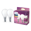 Philips LED lamp E14 | Kogel P45 | Mat | 2700K | 3.4W (40W) | 2 stuks LPH04200 - 1