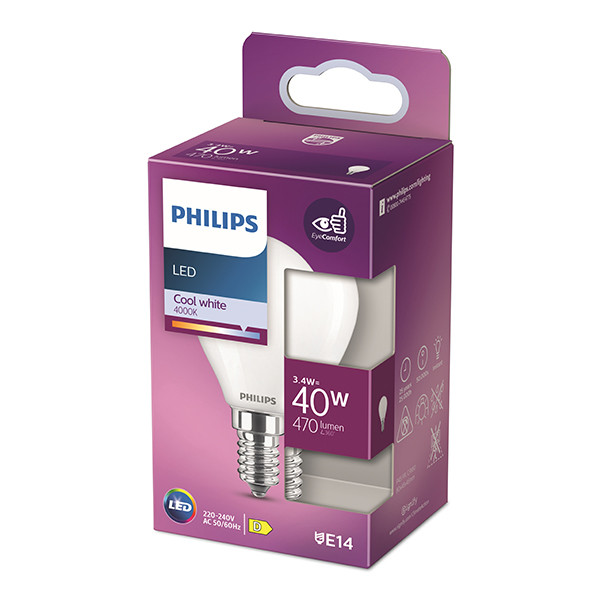 Philips LED lamp E14 | Kogel P45 | Mat | 4000K | 3.4W (40W) LPH04202 - 3