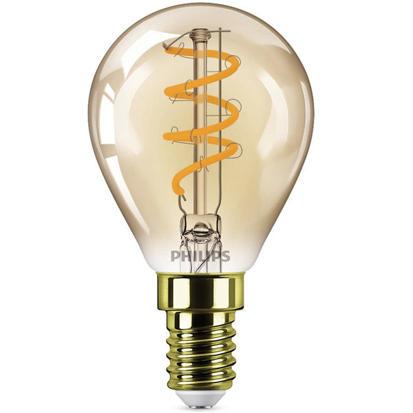 Philips LED lamp E14 | Kogel P45 | Vintage | Goud | 1800K | Dimbaar | 2.6W (15W)  LPH02675 - 1