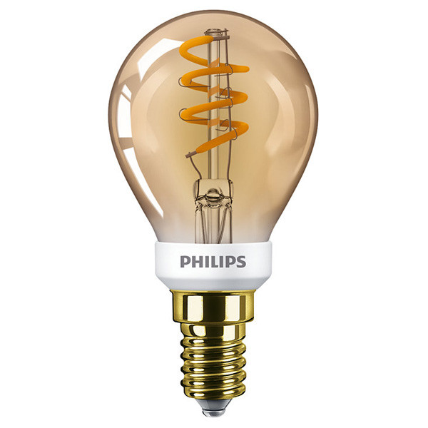 Philips LED lamp E14 | Kogel P45 | Vintage | Goud | 2000K | Dimbaar | 3.5W (15W)  LPH01550 - 1
