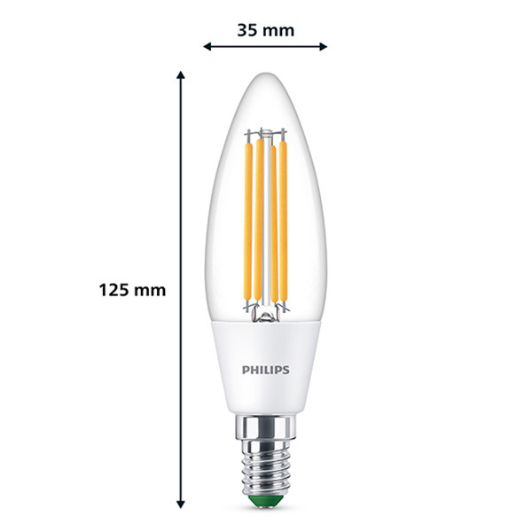 Philips LED lamp E14 | UltraEfficient | Kaars B35 | Filament | 4000K | 2.3W (40W) LPH02901 - 2