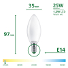Philips LED lamp E14 | UltraEfficient | Kaars B35 | Mat | 2700K | 1.2W (25W) LPH04563 - 3