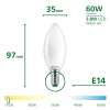 Philips LED lamp E14 | UltraEfficient | Kaars B35 | Mat | 2700K | 3.8W (60W) LPH04551 - 3