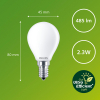 Philips LED lamp E14 | UltraEfficient | Kogel G45 | Mat | 2700K | 2.3W (40W) LPH03784 - 3