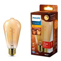 Philips LED lamp E27 | Edison ST64 | Filament | Goud | 1800K | Dimbaar | 3.1W (25W) LPH04104