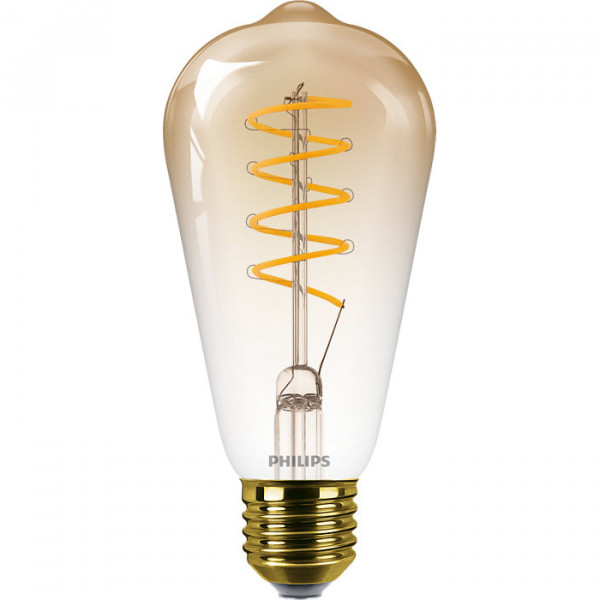 Philips LED lamp E27 | Edison ST64 | Vintage | Goud | 1800K | Dimbaar | 4.5W (25W)  LPH02252 - 1
