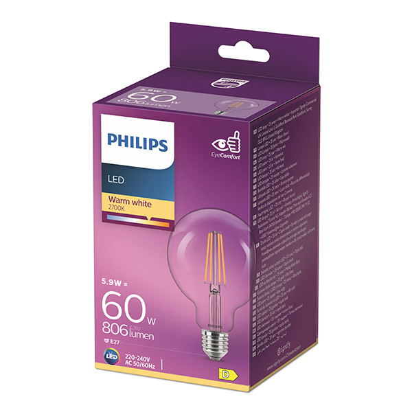 Philips LED lamp E27 | Globe G95 | Filament | 2700K | 5.9W (60W) LPH04251 - 3