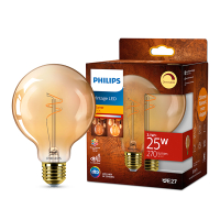 Philips LED lamp E27 | Globe G95 | Filament | Goud | 1800K | Dimbaar | 3.1W (25W) LPH04100