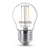 Philips LED lamp E27 | Kogel P45 | Filament | Helder | 2700K | 2W (25W)  LPH02370