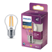 Philips LED lamp E27 | Kogel P45 | Filament | Helder | 2700K | 5.9W (60W) LPH04233