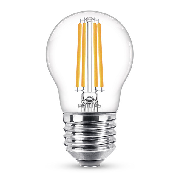 Philips LED lamp E27 | Kogel P45 | Filament | Helder | 2700K | 6.5W (60W)  LPH01283 - 1