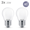 Philips LED lamp E27 | Kogel P45 | Mat | 2700K | 1.9W (25W) | 2 stuks LPH04185 - 2