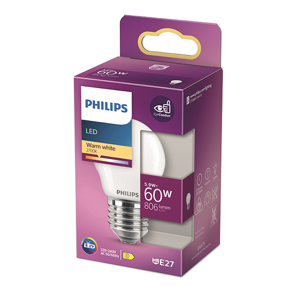 Philips LED lamp E27 | Kogel P45 | Mat | 2700K | 5.9W (60W) LPH04235 - 3