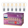Philips LED lamp E27 | Peer A60 | Filament | 2700K | 3.4W (40W) | 6 stuks