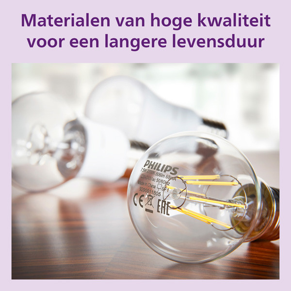 Philips LED lamp E27 | Peer A60 | Filament | 2700K | 7W (60W) 6 stuks LPH04841 - 5