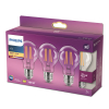 Philips LED lamp E27 | Peer A60 | Filament | Helder | 2700K | 3.4W (40W) | 3 stuks LPH04214 - 3