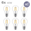 Philips LED lamp E27 | Peer A60 | Filament | Helder | 2700K | 3.4W (40W) | 6 stuks LPH04215 - 2