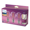 Philips LED lamp E27 | Peer A60 | Filament | Helder | 2700K | 5.9W (60W) | 3 stuks LPH04241 - 3