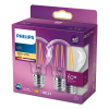 Philips LED lamp E27 | Peer A60 | Filament | Helder | 2700K | 7W (60W) | | 2 stuks