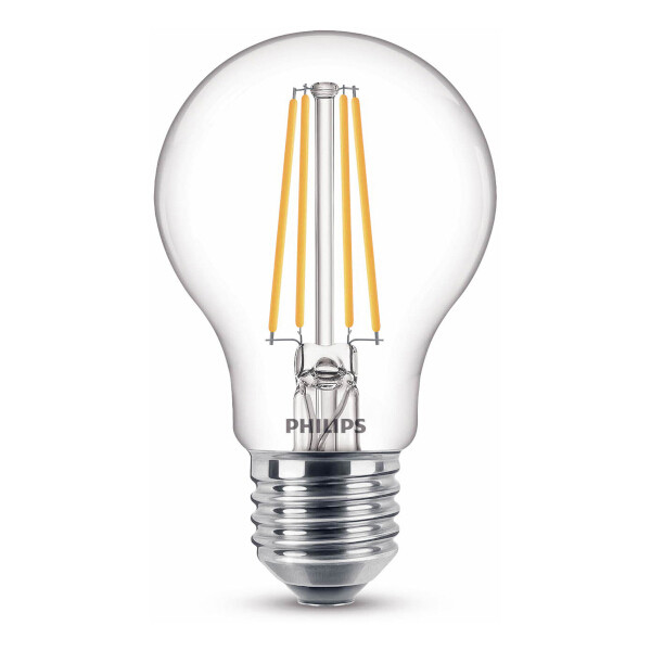 Philips LED lamp E27 | Peer A60 | Filament | Helder | 2700K | 7W (60W)  LPH02336 - 1
