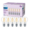 Philips LED lamp E27 | Peer A60 | Filament | Helder | 4000K | 7W (60W) | 6 stuks