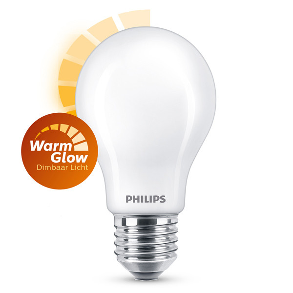 Philips LED lamp E27 | Peer A60 | Mat | 2200-2700K | WarmGlow | 3.4W (40W) LPH02578 - 1