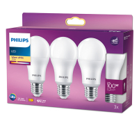 Philips LED lamp E27 | Peer A60 | Mat | 2700K | 13W (100W) | 3 stuks  LPH03937