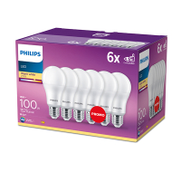 Philips LED lamp E27 | Peer A60 | Mat | 2700K | 13W (100W) | 6 stuks  LPH03938