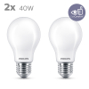 Philips LED lamp E27 | Peer A60 | Mat | 2700K | 3.4W (40W) | 2 stuks LPH04217 - 2