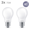 Philips LED lamp E27 | Peer A60 | Mat | 2700K | 7.8W (75W) | 2 stuks LPH04262 - 2
