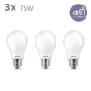 Philips LED lamp E27 | Peer A60 | Mat | 2700K | 7.8W (75W) | 3 stuks LPH04263 - 2