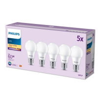 Philips LED lamp E27 | Peer A60 | Mat | 2700K | 8W (60W) | 5 stuks LPH04990