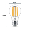 Philips LED lamp E27 | Peer A60 | Ultra Efficient  | Filament | 3000K | 4W (60W)  LPH02573 - 2