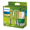 Philips LED lamp E27 | Peer A60 | Ultra Efficient | Filament | Helder | 2700K | 4W (60W) | 2 stuks LPH04952 - 1