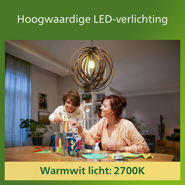 Philips LED lamp E27 | Peer A60 | Ultra Efficient | Filament | Helder | 2700K | Dimbaar | 5.2W (75W) LPH04545 - 5