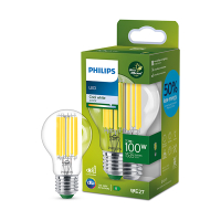 Philips LED lamp E27 | Peer A60 | Ultra Efficient |  Filament | Helder | 4000K | 7.3W (100W)  LPH03266