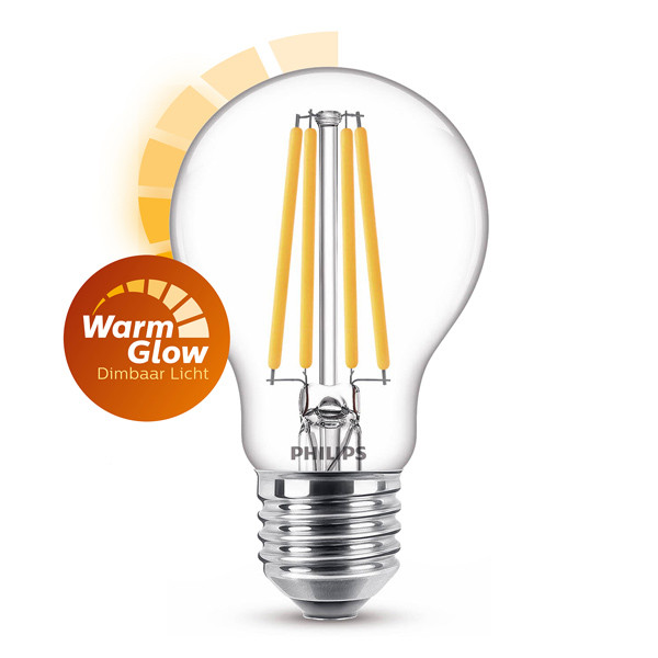 Philips LED lamp E27 | Peer A60 | WarmGlow | Filament | 2200-2700K | 10.5W (100W)  LPH02537 - 1
