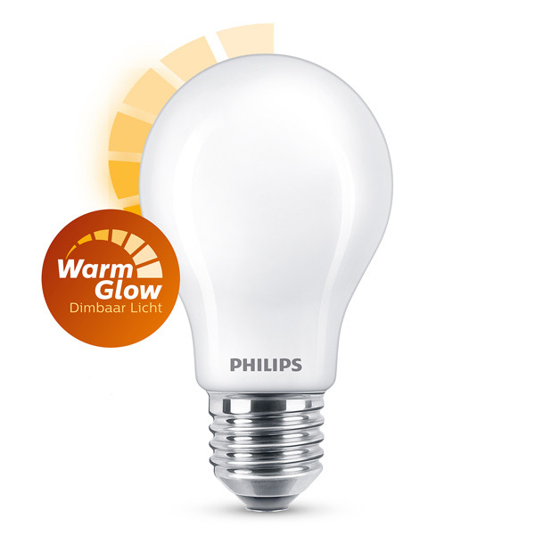 Dag attent Bouwen op Philips LED lamp E27 | Peer A60 | WarmGlow | Mat | 2200-2700K | 7.2W (75W)  Philips 123led.nl