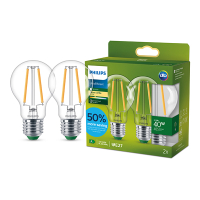 Philips LED lamp E27 | UltraEfficient | Peer A60 | Filament | 2700K | 2.3W (40W) | 2 stuks LPH04088