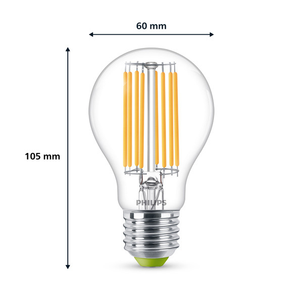 Philips LED lamp E27 | UltraEfficient | Peer A60 | Filament | 3000K | 4W (60W) LPH02573 - 2