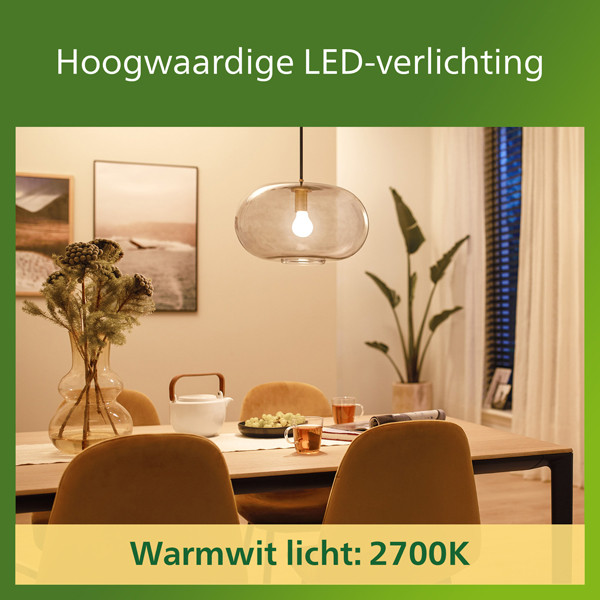 Philips LED lamp E27 | UltraEfficient | Peer A60 | Mat | 2700K | Dimbaar | 2.3W (40W) LPH04543 - 5
