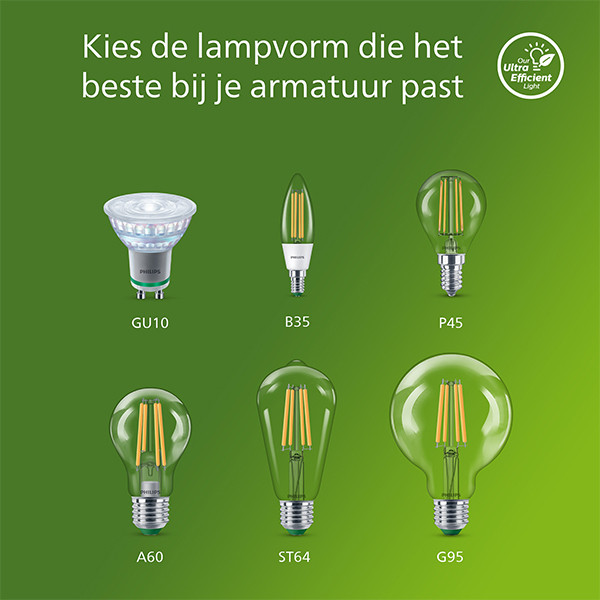 Philips LED lamp E27 | UltraEfficient | Peer A60 | Mat | 4000K | 2.3W (40W) LPH04133 - 8