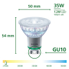 Philips LED lamp GU10 | Ultra Efficient | Helder | 2700K | 1.2W (35W) LPH04122 - 3