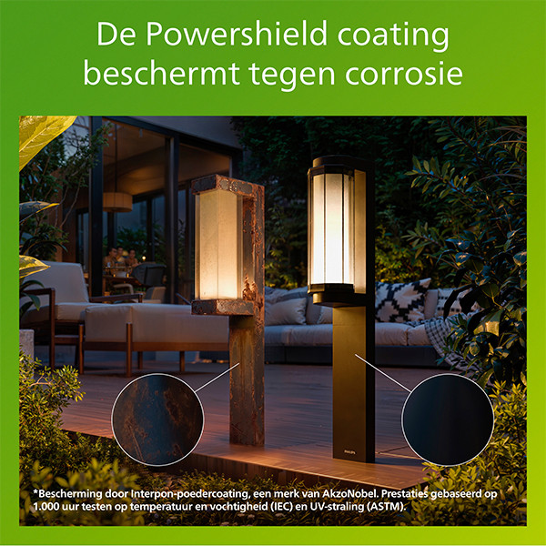 Philips Lantaarn | Ultra Efficient | Avendale | 2700K | IP44 | 4.3W | Zwart LPH05146 - 5