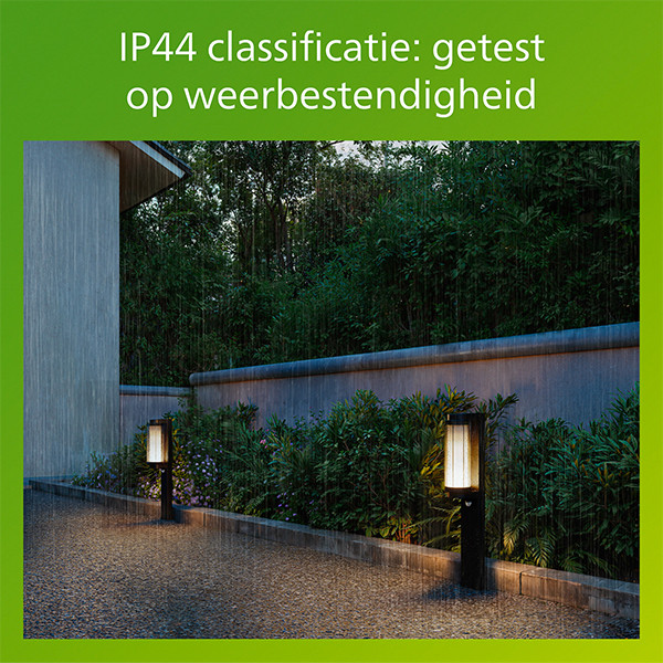 Philips Lantaarn | Ultra Efficient | Avendale | Bewegingssensor | 2700K | IP44 | 4.3W | Zwart LPH05144 - 6